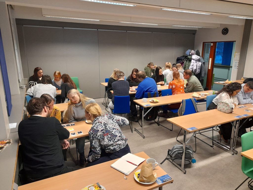 A teacher training during the launch of the Finnish edition of the Climate Call game (Ilmastotietäjä) in Joensuu, Finland, May 2025