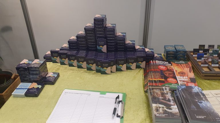The Klimacool launch stand, organized with Økolariet and the Natural History Museum of Denmark at the Big Bang Conference in Odense, Denmark, March 2025